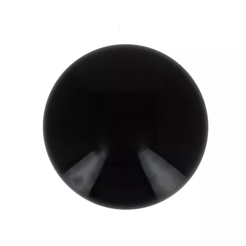 10mm Opaque resin cabochon - Black x1