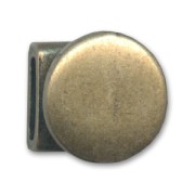 Round clasp for 3mm lace Bronze tone x1|raw }}