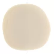 37x39mm Irregular opaque resin puck - Cream x1