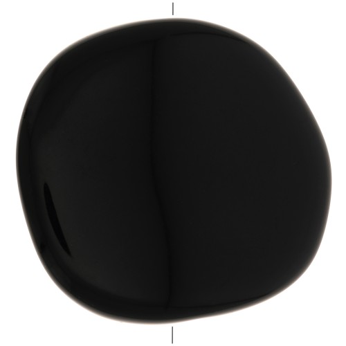 37x39mm Irregular opaque resin puck - Black x1