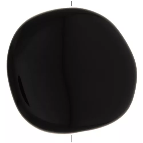 37x39mm Irregular opaque resin puck - Black x1