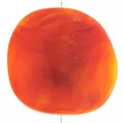 37x39mm Irregular resin puck - Marbled Orange x1
