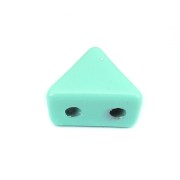 6x7mm Zamac triangle-shaped bead - Turquoise Green x1