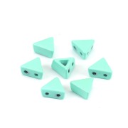 6x7mm Zamac triangle-shaped bead - Turquoise Green x1
