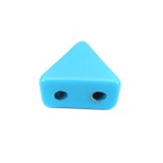 6x7mm Zamac triangle-shaped bead - Light Blue x1