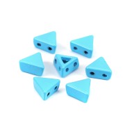 6x7mm Zamac triangle-shaped bead - Light Blue x1