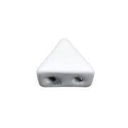 6x7mm Zamac triangle-shaped bead - White x1