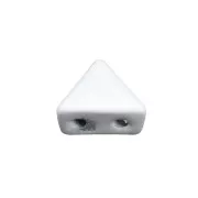 6x7mm Zamac triangle-shaped bead - White x1