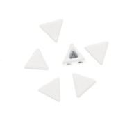 6x7mm Zamac triangle-shaped bead - White x1