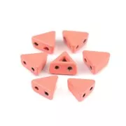 6x7mm Zamac triangle-shaped bead - Antique Pink x1
