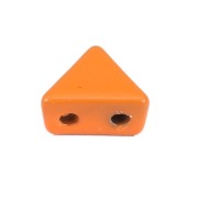 6x7mm Zamac triangle-shaped bead - Orange x1