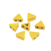 6x7mm Zamac triangle-shaped bead - Yellow x1