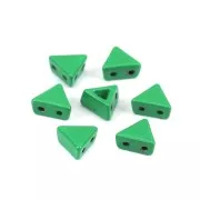 6x7mm Zamac triangle-shaped bead - Green x1