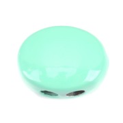 12x9.5mm Zamac oval-shaped bead - Turquoise Green x1