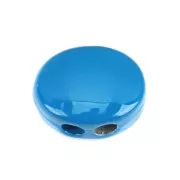 12x9.5mm Zamac oval-shaped bead - Blue x1