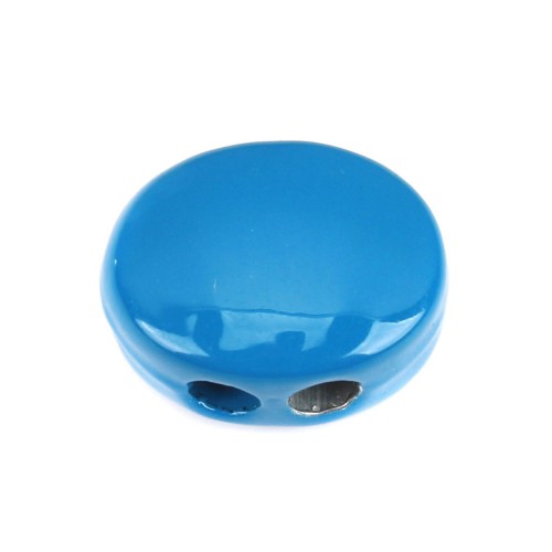 12x9.5mm Zamac oval-shaped bead - Blue x1