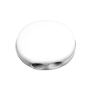 12x9.5mm Zamac oval-shaped bead - White x1