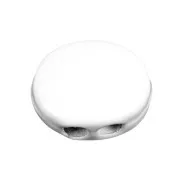 12x9.5mm Zamac oval-shaped bead - White x1