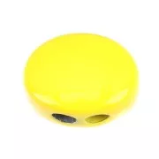 12x9.5mm Zamac oval-shaped bead - Yellow x1
