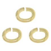 3.9x3x0.8mm Gold filled oval open jump rings x10|raw }}