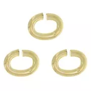 3.9x3x0.8mm Gold filled oval open jump rings x10
