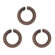 3x0.6mm Jump rings open - Antique Copper Tone x50