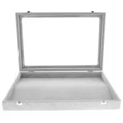35x24x5cm Jewellery display for necklace & bracelet - Imitation velvet - Grey x1