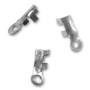 Mini end clip 1.2mm Old silver tone x10