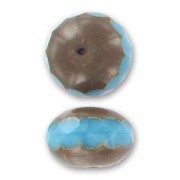 F-P. Donut-shaped beads 17x11mm Turquoise Travertine x1