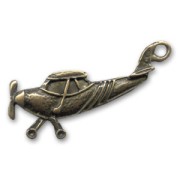 Plane charm 35mm Bronze tone x1|raw }}