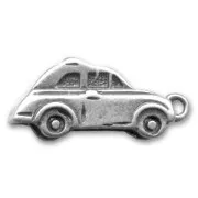 Car charm 28mm Old silver tone x1
