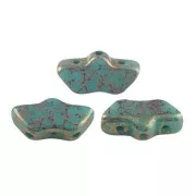 6x11mm Delos® by Puca® - Opaque Green Turquoise Bronze x10g