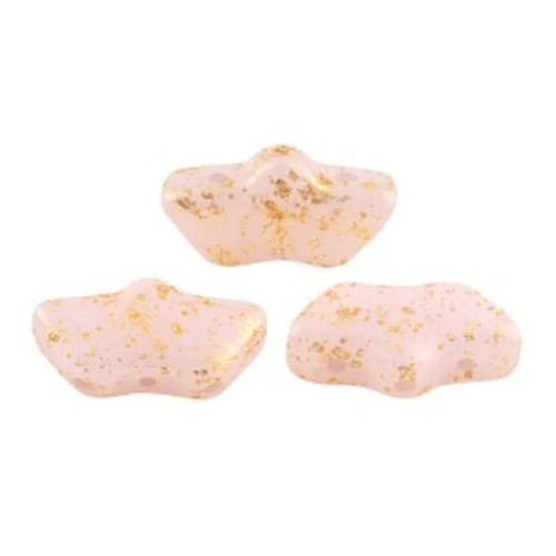 6x11mm Delos® by Puca® - Light Rose Opal Gold Splash x10g