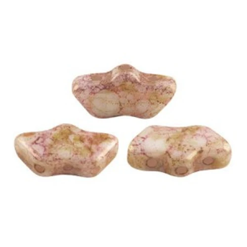 6x11mm Delos® by Puca® - Opaque Mix Rose Gold Ceramic Look x10g