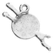 Ball charm 14x25 mm - Aged silver x1