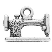 Sewing Machine Charm 15 mm - Antique Silver x1