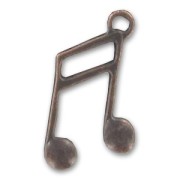 Music tone charm 22mm Old copper tone x1|raw }}