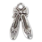 Ballerinas charm 20mm Old silver tone x1|raw }}