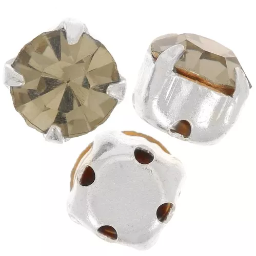 Chatons montés 4mm Black Diamond x10