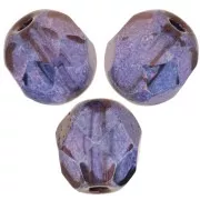 Fire Polished faceted round beads 6mm Lumi Amethyst  x25