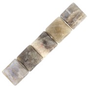 12mm Gemstone Square faceted bead - Labradorite x1