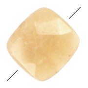 12mm Gemstone Square faceted bead - Tinted Jade - Yellow x1|raw }}