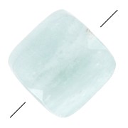 12mm Gemstone Square faceted bead - Aigue-Marine x1|raw }}