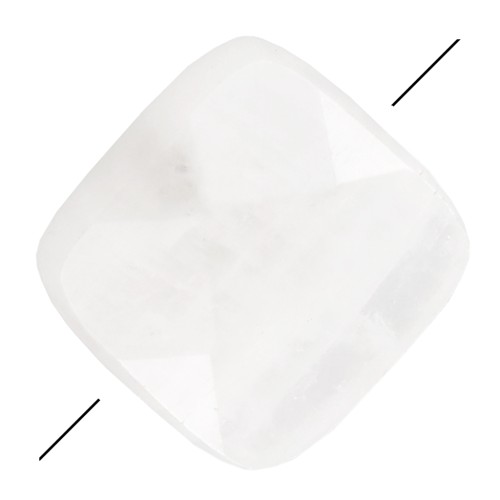 10mm Gemstone Square faceted bead - Moonstone x1