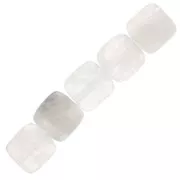 10mm Gemstone Square faceted bead - Moonstone x1