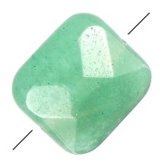 12mm Gemstone Square faceted bead - Aventurine x1|raw }}