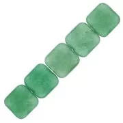 12mm Gemstone Square faceted bead - Aventurine x1