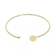 Fine bangle bracelet for 8 mm flat back cabochon - Fine Gold Plated x1