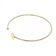 Fine bangle bracelet for 8 mm flat back cabochon - Fine Gold Plated x1