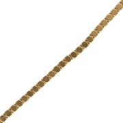 3 mm Hemateite-Look Faceted Polygonal Mini Beads - Golden x 39 cm